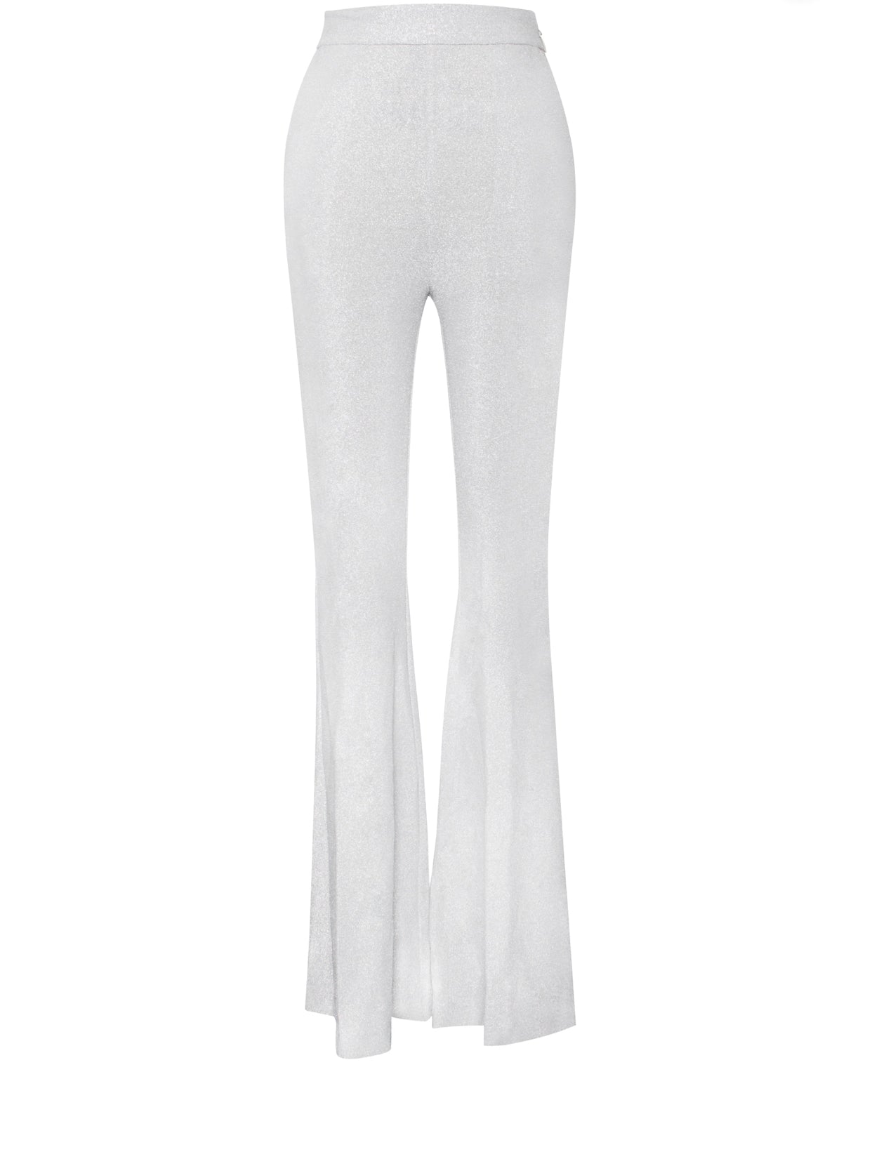 Silver Glitter Flare Trousers