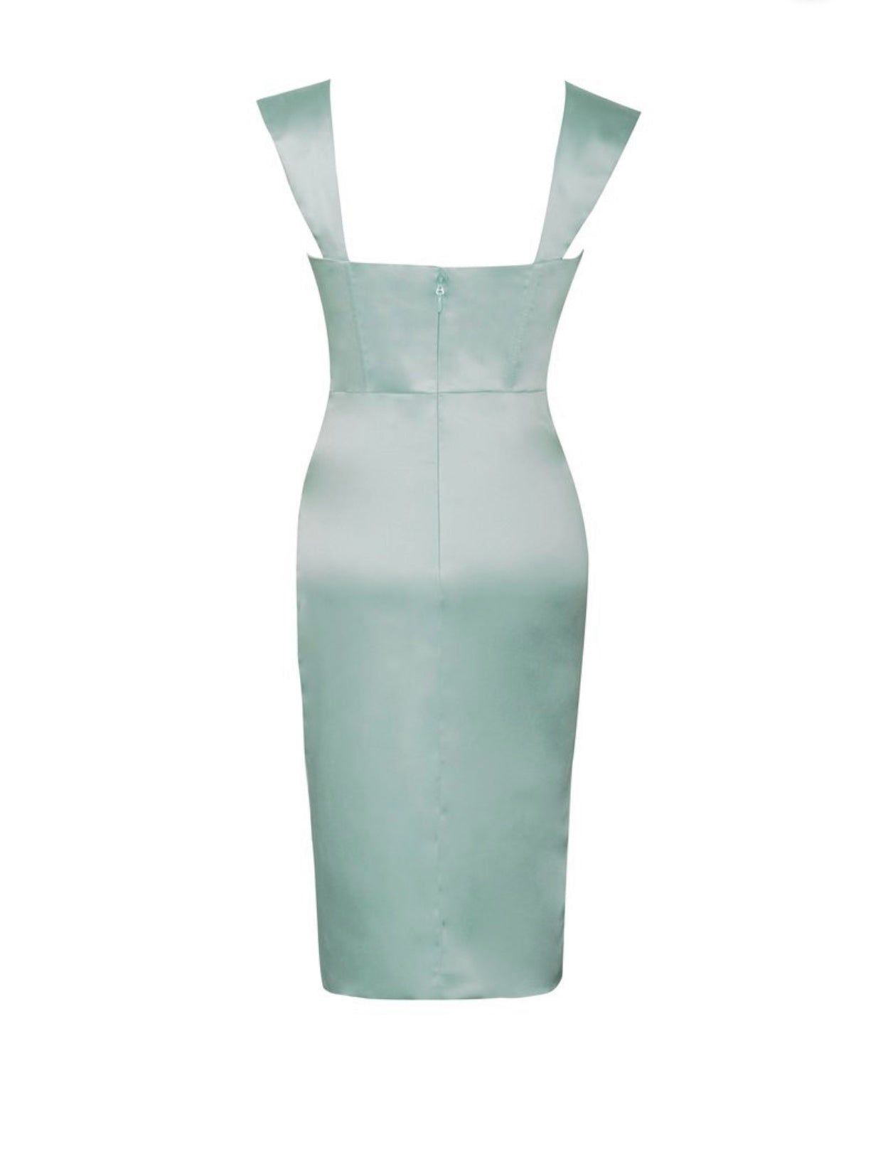 Olga Mint Satin Corset Dress