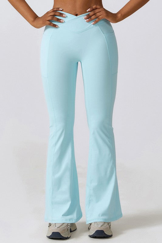 Casual buttock lift yoga flared pants