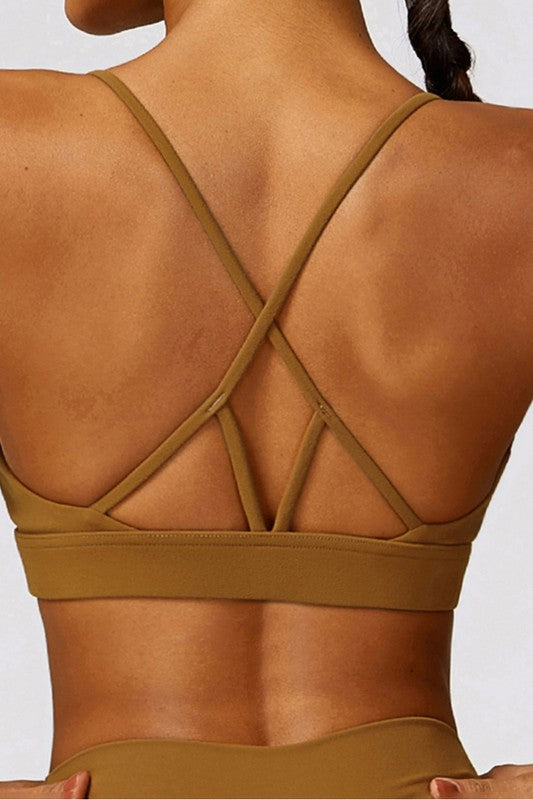 Tight brushed back yoga bras