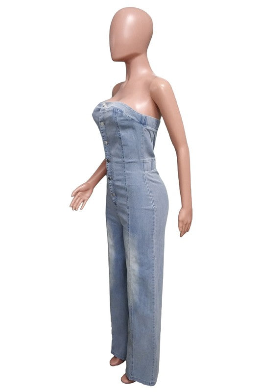 WOMEN FASHION DENIM JUMPSUIT