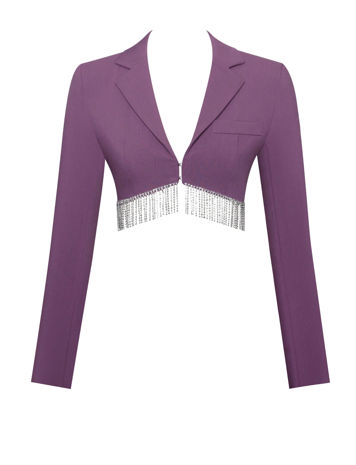 Mauve Crystal Fringe Set