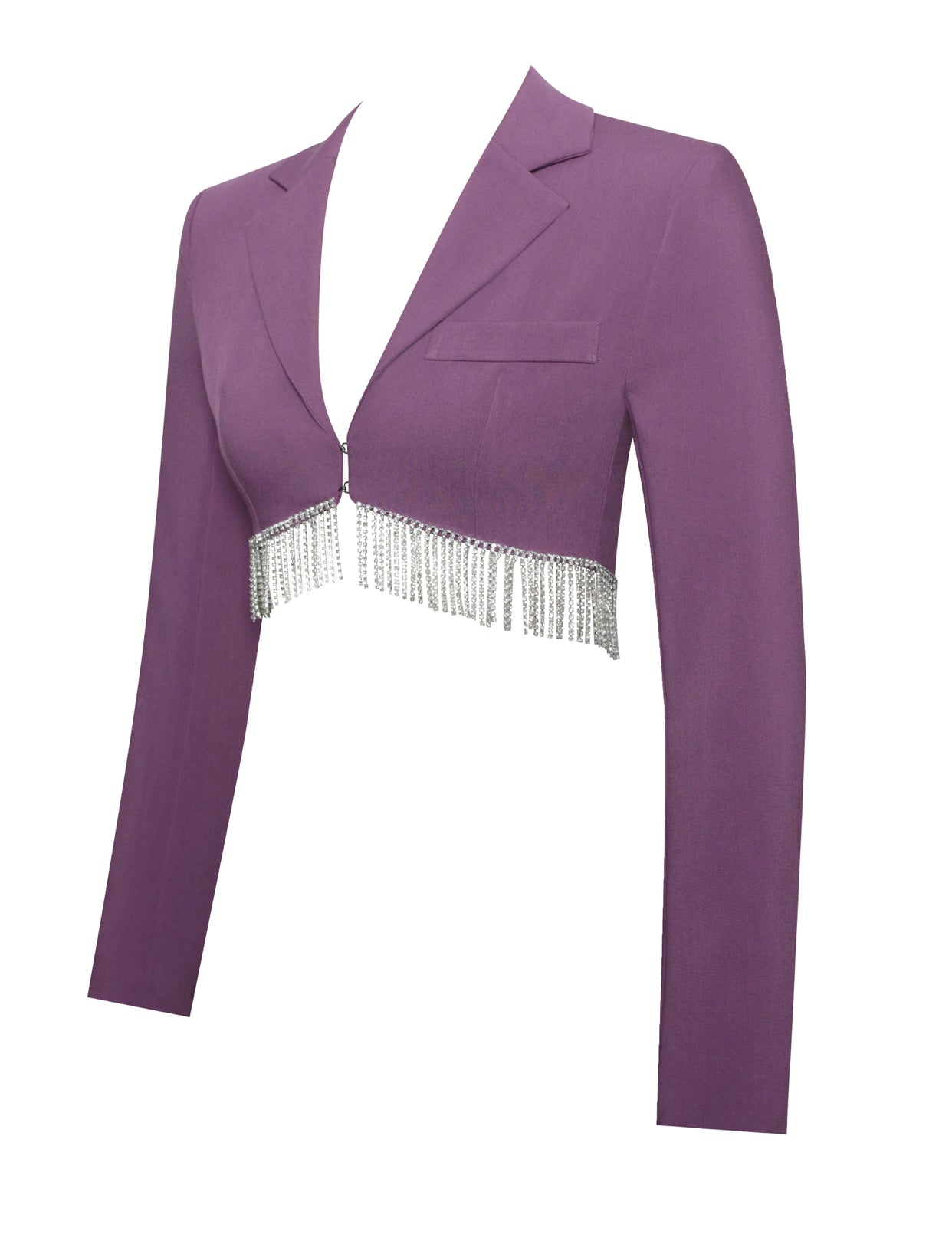 Mauve Crystal Fringe Set