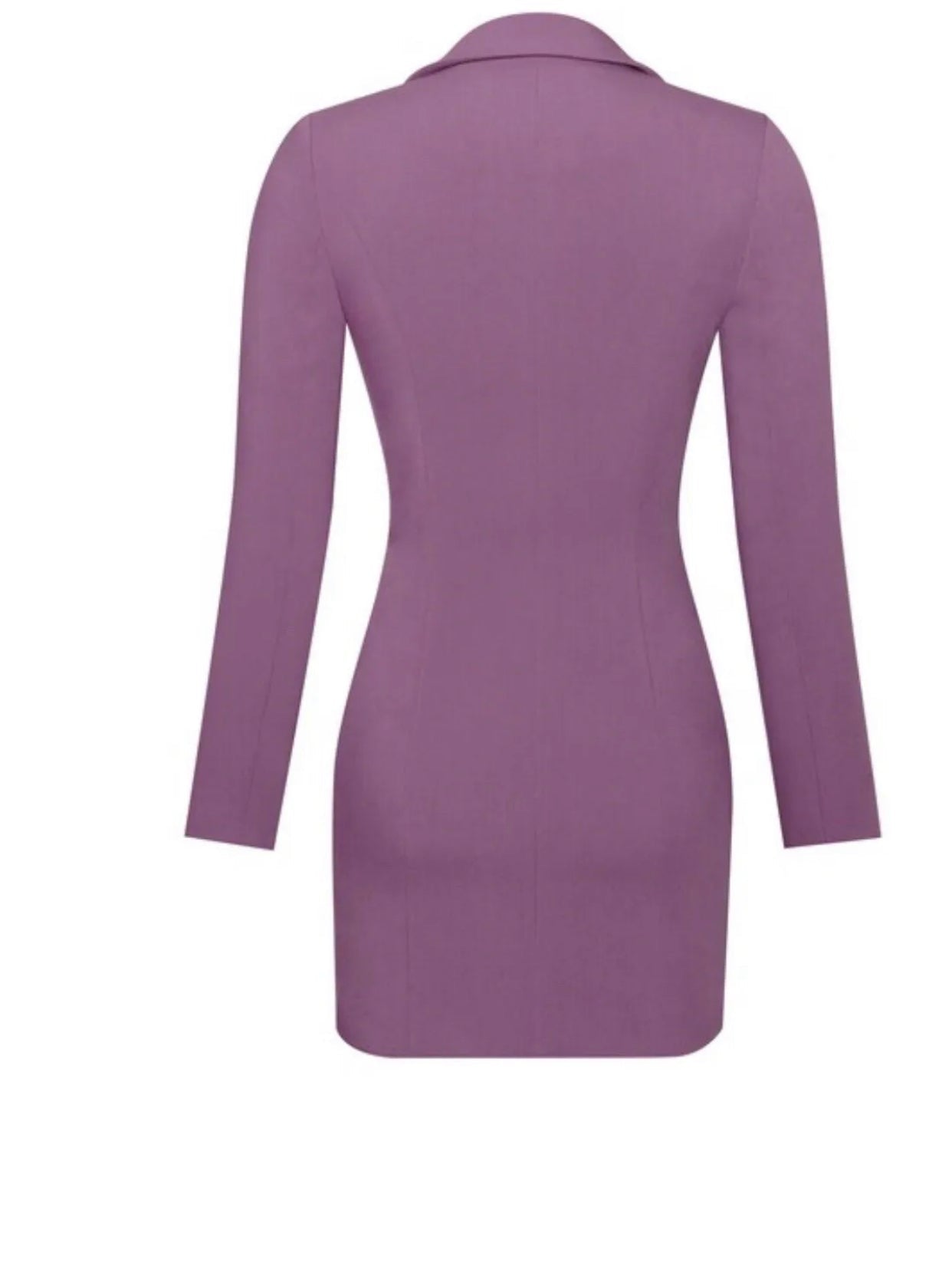 Purple Lace Up Cutout Long Sleeve Dress