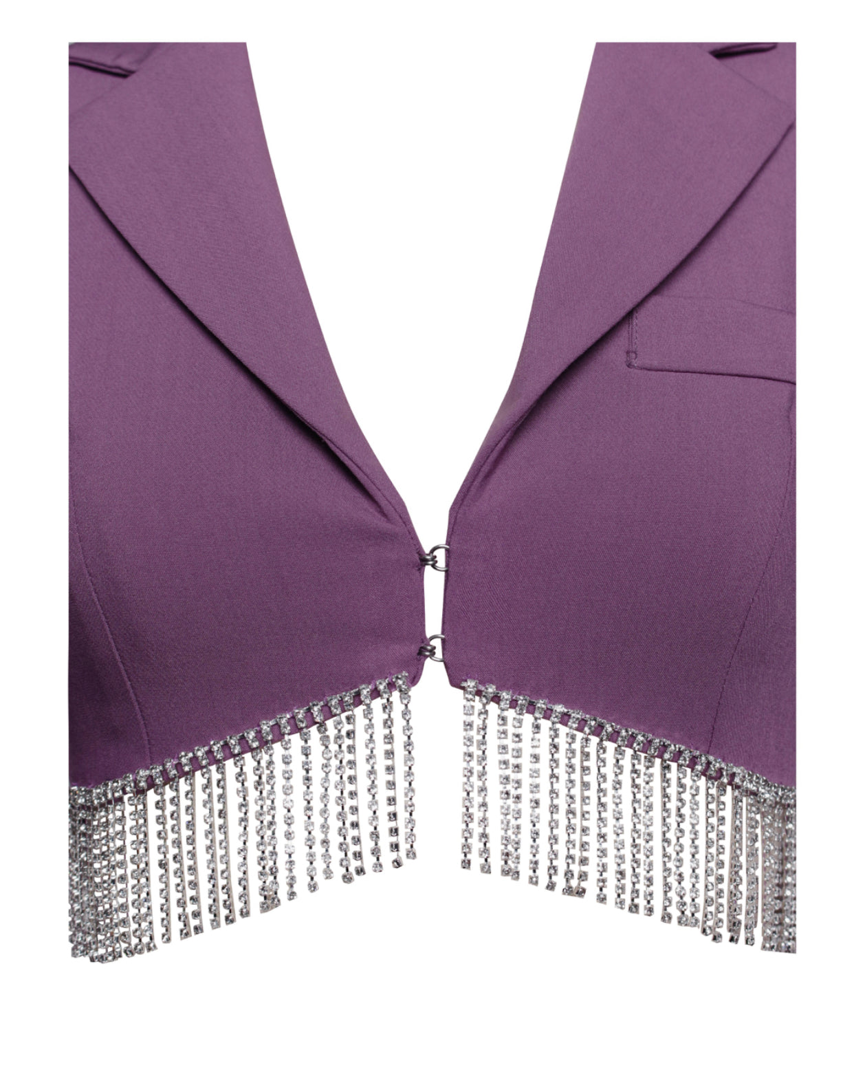 Mauve Crystal Fringe Set