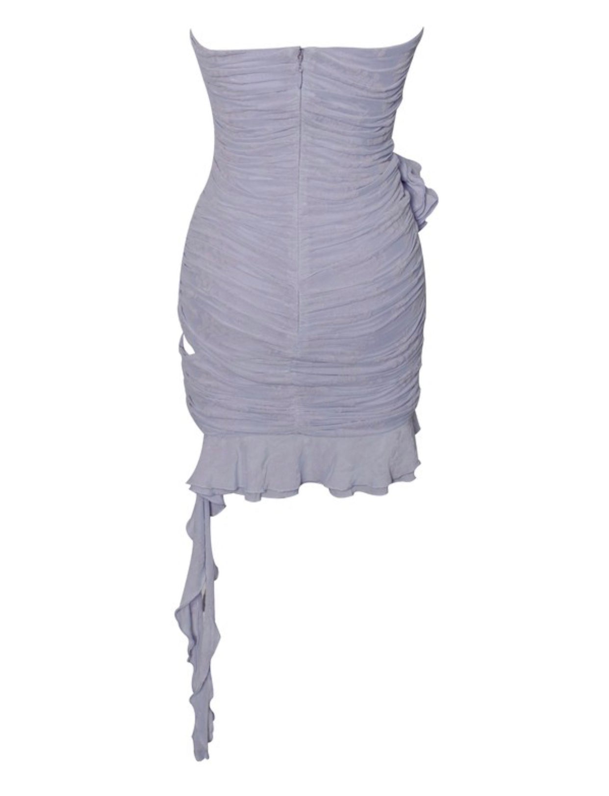 Light Orchid Ruffle Cutout Dress